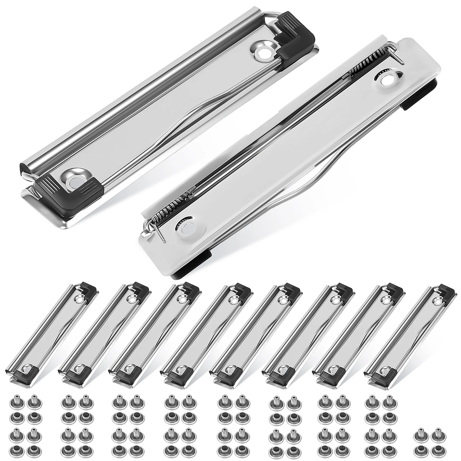 

Clipboard Clamps Heavy Duty Spring Loaded Hardware Mountable File Board Clips For Daily Use Class School Stationery