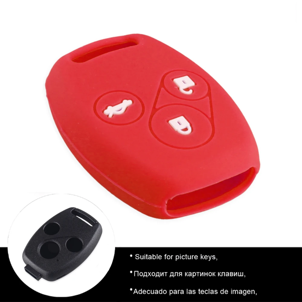 KEYYOU 3 Buttons Remote Silicone Key Case For Honda Accord CR-V CRV Civic Pilot Fit Freed StepWGN New Holder Cover