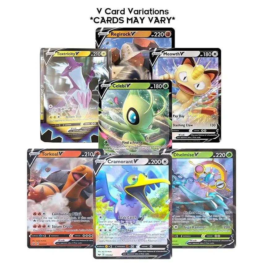 324Pcs/Box Pokemon Cards Evoling Skies English Vivid Voltage Vmax GX Series Booster Box Collection Trading Card Game Toys ﻿