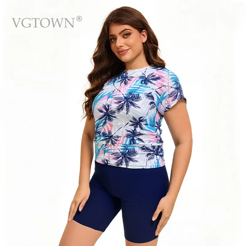 

Плюс размер 8XL купальник танкини 2026 новые женские купальники из двух предметов женский купальный костюм с высокой талией с принтом пляжная одежда для плавания