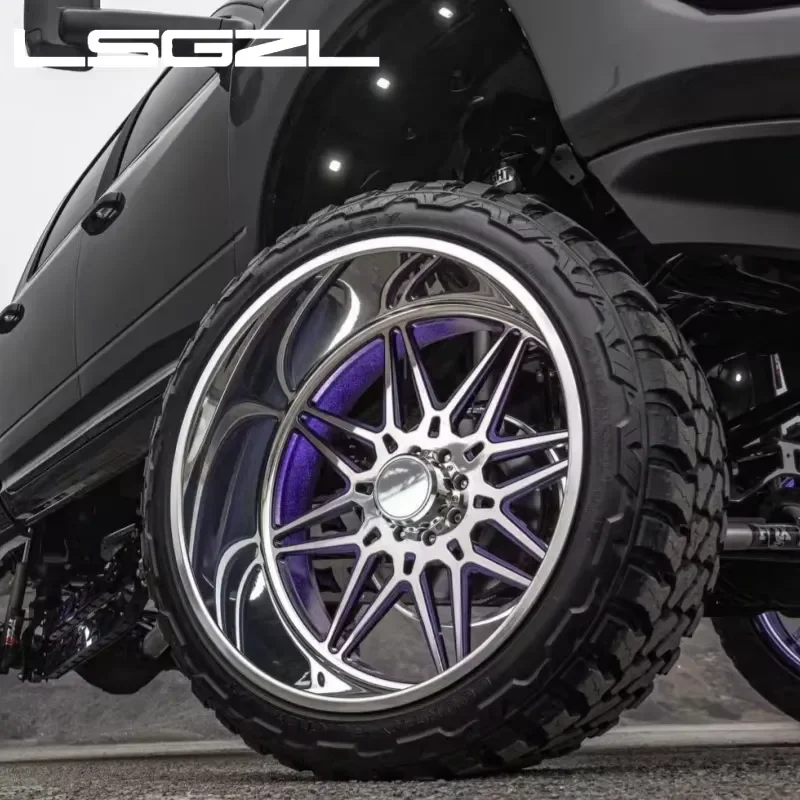 i LSGZL Forged Wheels 8x180 8x170 8x6.5 6x5.5 6x139.7 Super Single Wheels 20x10 22x12 24x12 24x14 Polishing Concave Truck