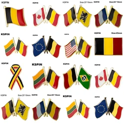 Belgium Flag Badge Brooch Natinal Lapel Pins Flag Lapel Pins Country Flag Badge