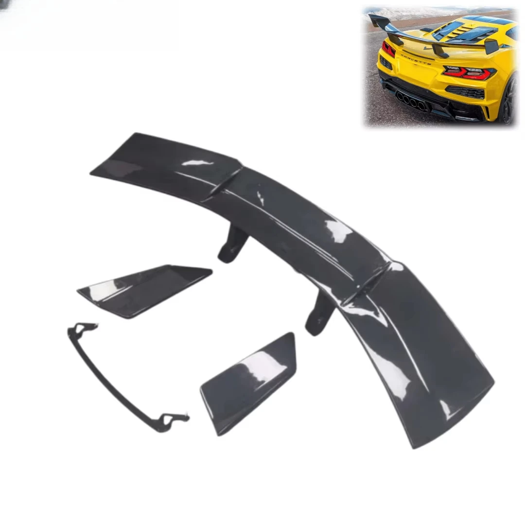 

New YT Brand Corvette C8 ZR1 Z51 Dry Carbon Fiber Black Rear Spoiler Tail Wing 3-Month Warranty Body Kit for Retrofit/Upgrade