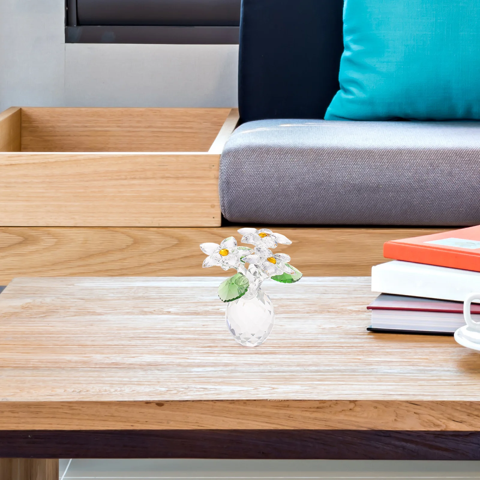 

Christmas Decorations Aesthetic Vase Desktop Flower Adorn White Crystal Craft Ornament Adornment