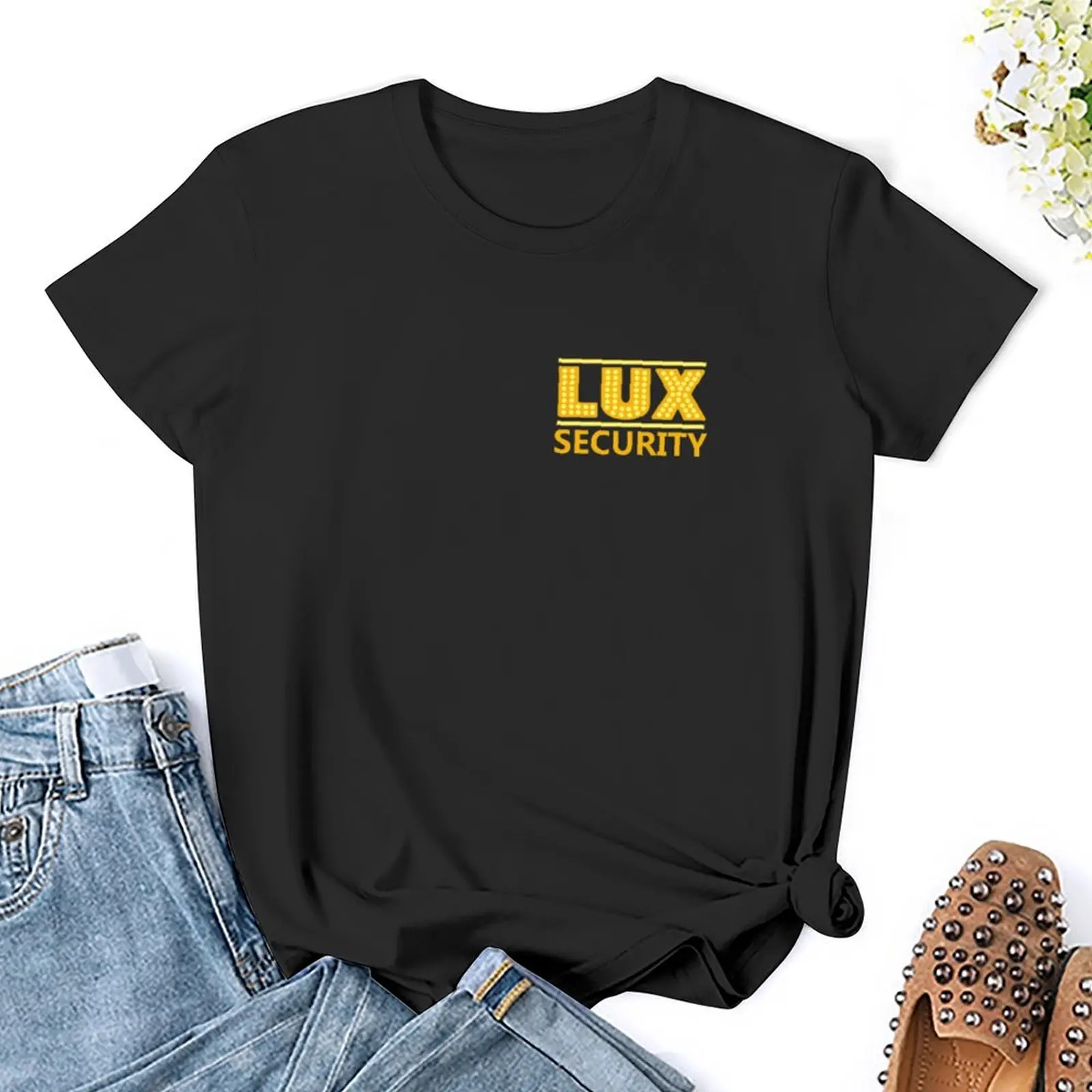 Camiseta de seguridad Lux Nighclub para mujer, ropa estética, vestido, camiseta sexy, talla grande