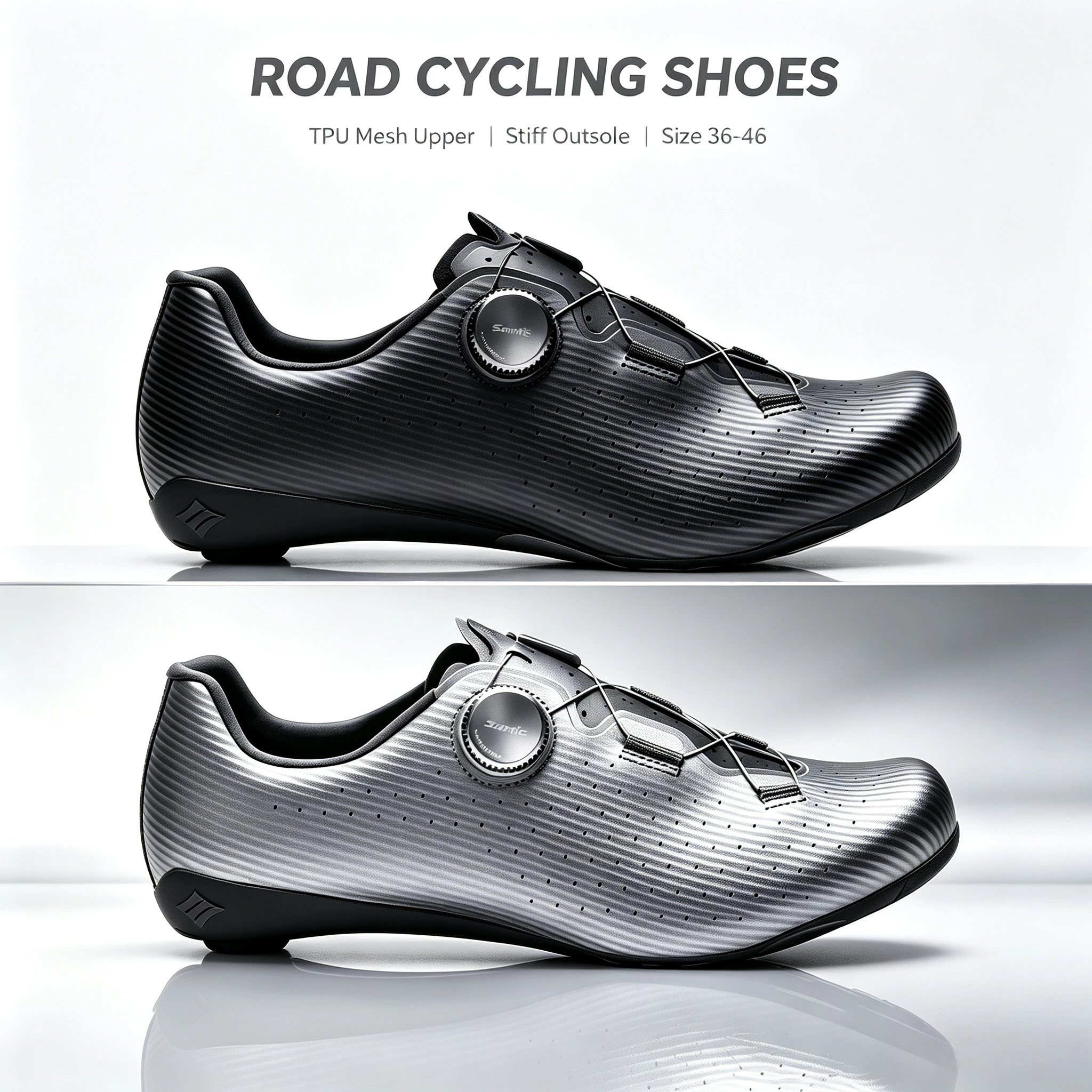 Santic Cycling Shoes Men Carbon Fiber Outsole Road Bike Shoes Women Breathable ATOP Reel Knob Lacing System WZS24043