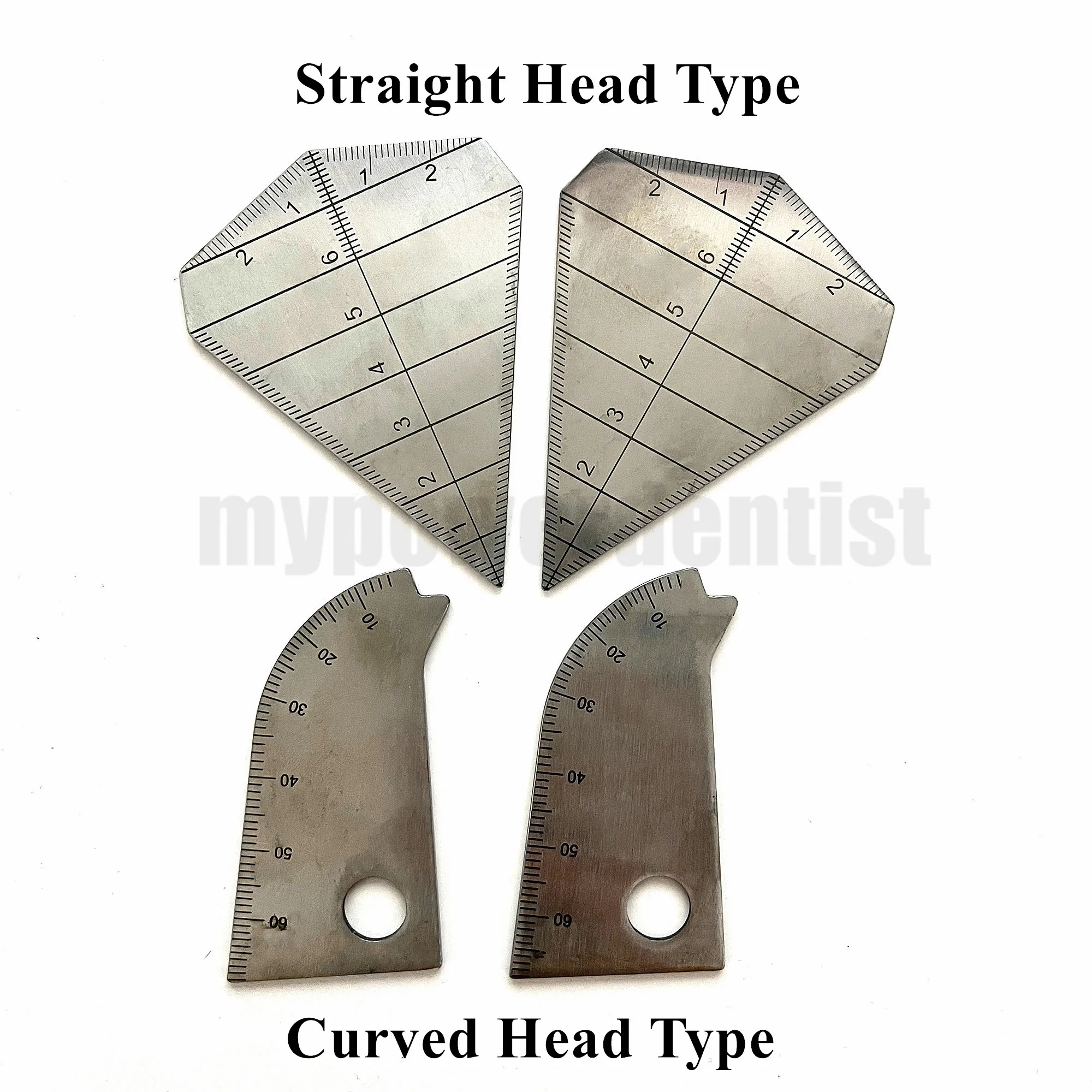 

Dental Bite Gauge Caliper Mouth Gag Opening Capacity Curved/Straight Measuring Ruler Dentist Tool