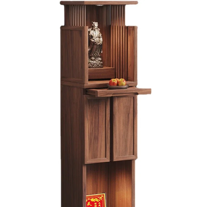 

lmm Buddhist niche new Chinese style vertical cabinet solid wood altar cabinet for household use