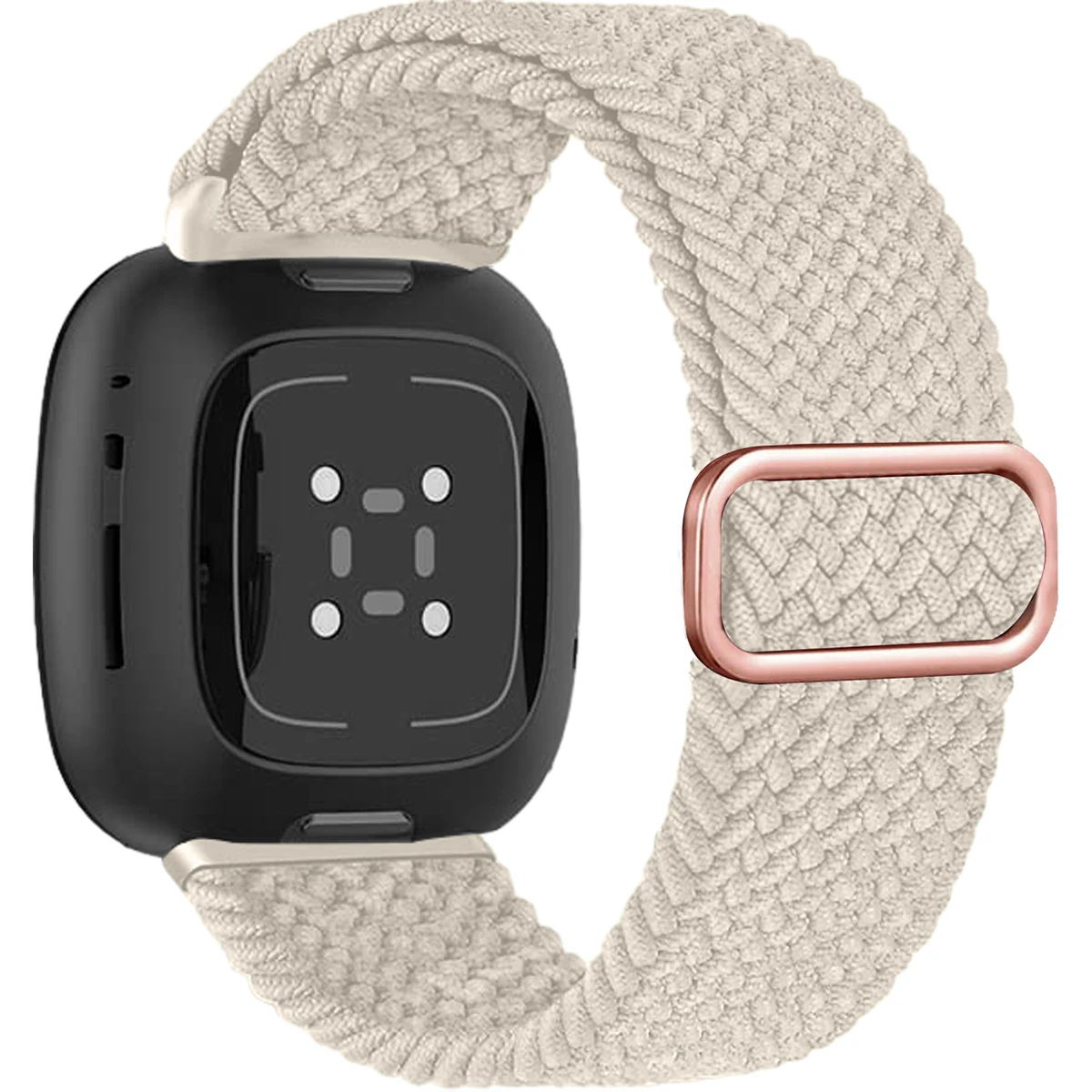 

1 упаковка плетеного эластичного ремешка, совместимого с Fitbit Sense/Fitbit Versa 3/ Versa 4/ Sense 2, для женщин и мужчин, мягкий эластичный ремешок