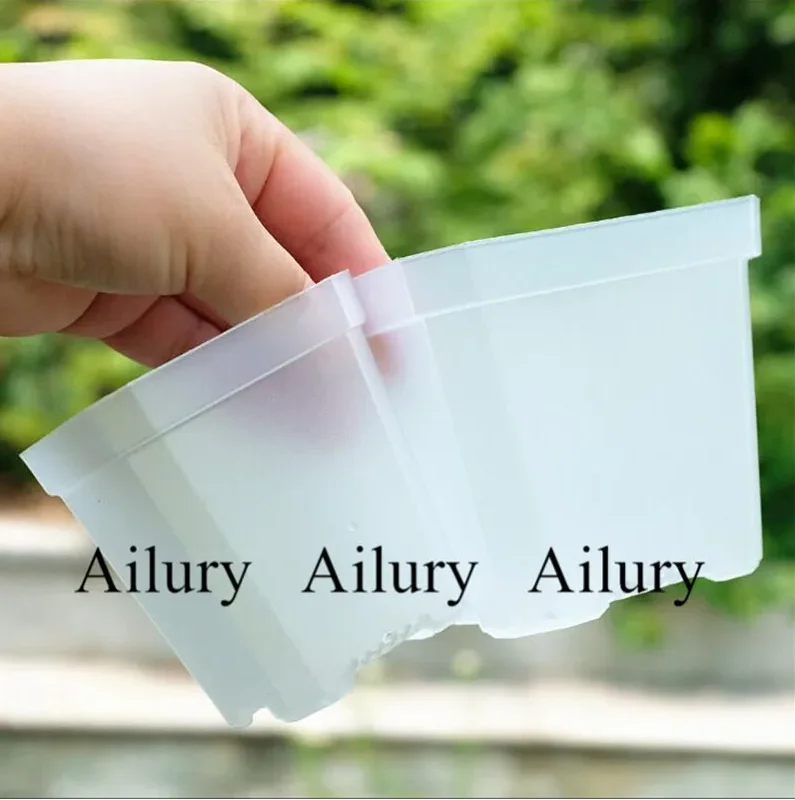 

Маленький квадратный прозрачный щедрый мясистый цветочный горшок в горшке, настольный горшок для рассады, уличный кашпо, садовые принадлежности