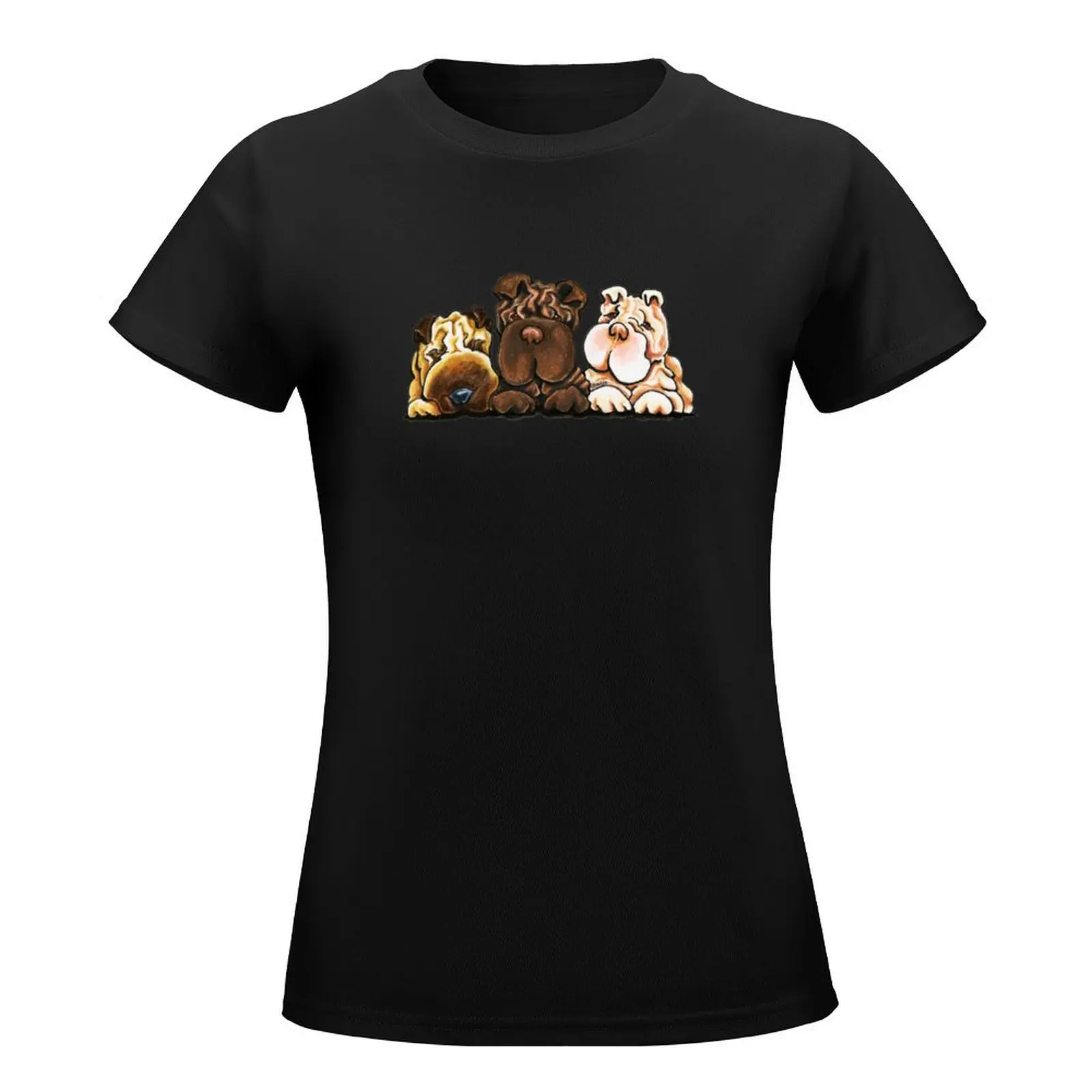 Shar Pei Trio T-Shirt funny shirts graphic tees t shirts for Women graphic