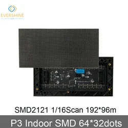 P3 192*96mm 3mm Pitch SMD2121 64X32pixels RGB Full Color Indoor LED Matrix panel use for Pinball DMD Advertising LED Display
