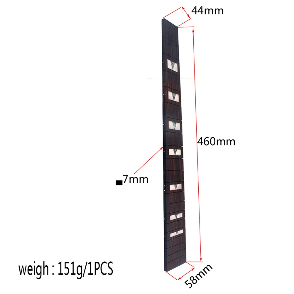 

Rosewood Guitar Neck Fingerboard Semi Finished Shell Inlaid Durable Fit 41 Inch 20 Fret Acoustic Guitar Replacement Parts
