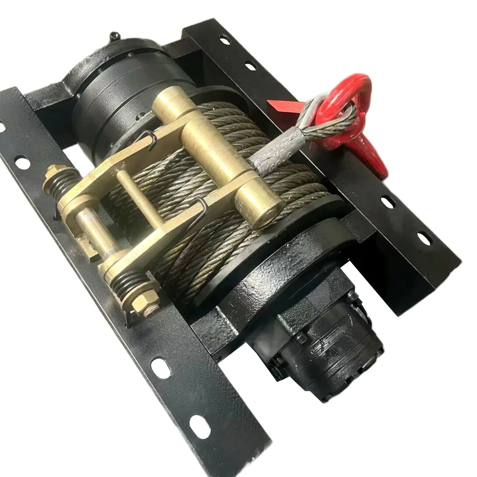 9000 lb 11,000 lb winch with hand clutch and wire rope hook steel material for automotive and marine models JK