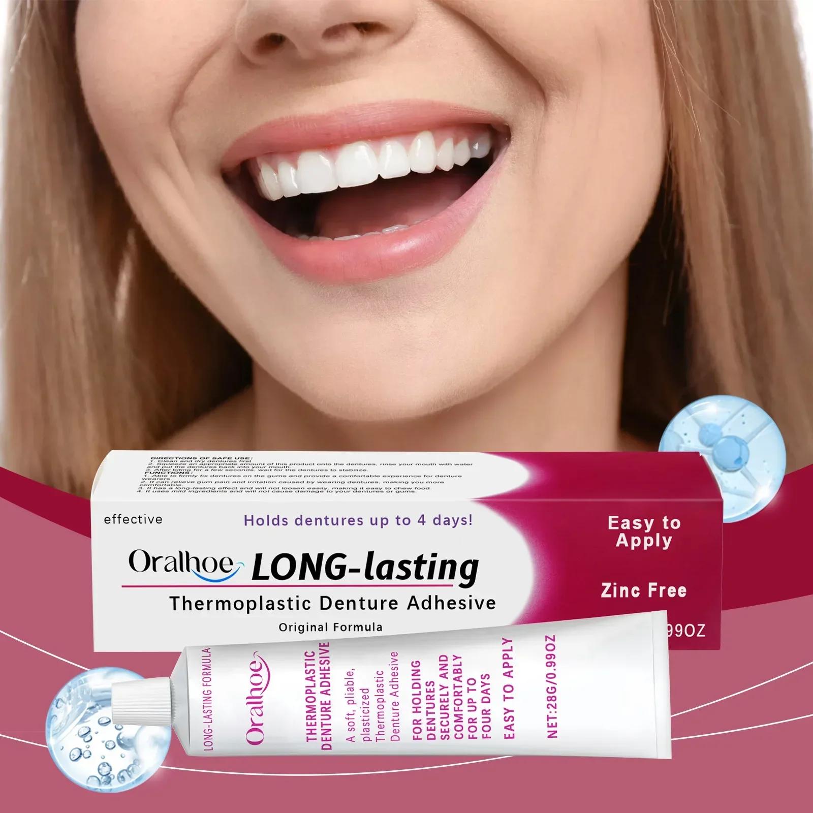 

Thermoplastic Denture Adhesive Long-lasting Denture Fixing Adhesive Improve Comfort Denture Care Products Odontologia