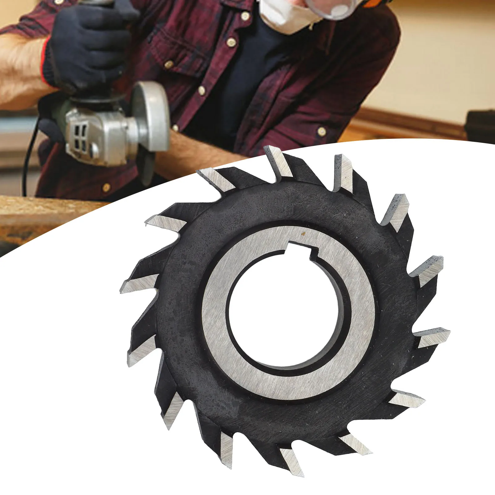 ZK20 Milling Cutter High Speed Steel Straight 14 Teeth Face Mill Disc Punching Drilling Tool