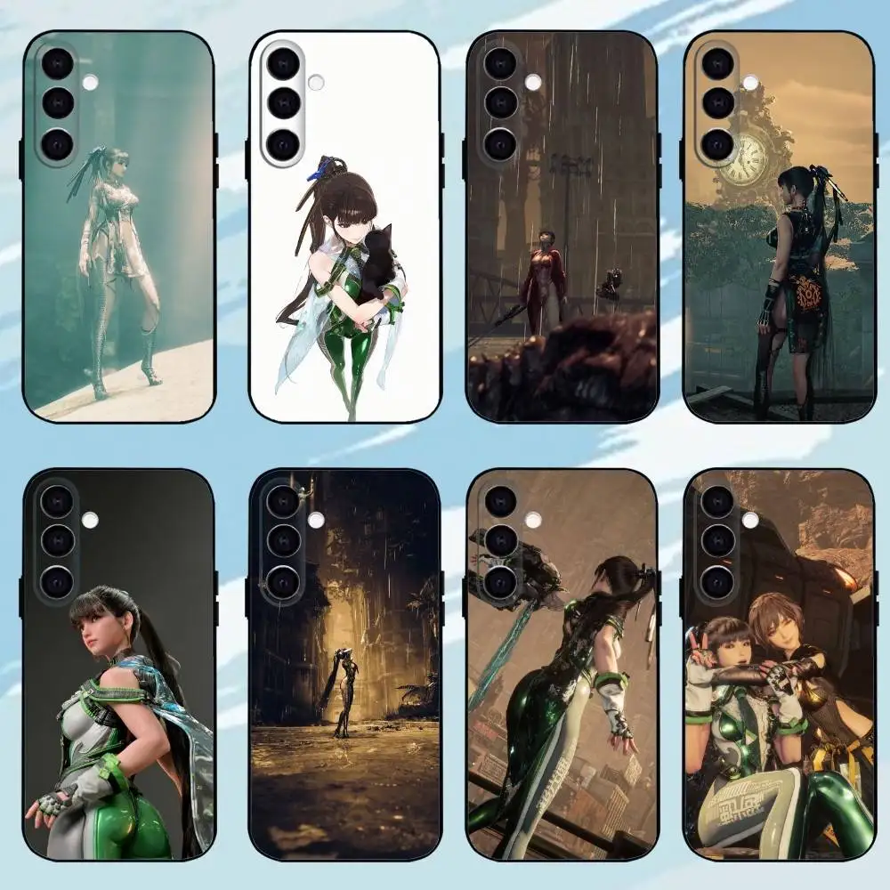 Funda de teléfono G-Game S-Stellar Blade para Samsung Galaxy A73,A72,A71,A70,A53,A52,A51, otros carcasa negra suave ll