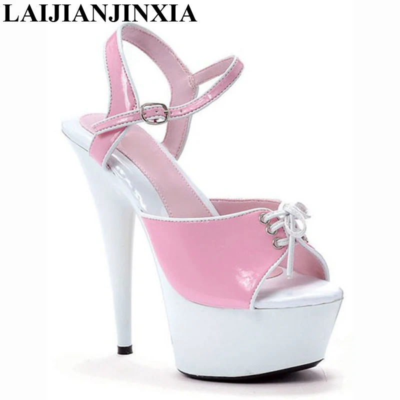 Sweet Princess Style 15cm Open Toe High Heel Platform Shoes, Sandals, Pole Dance / Model / Wedding Shoes