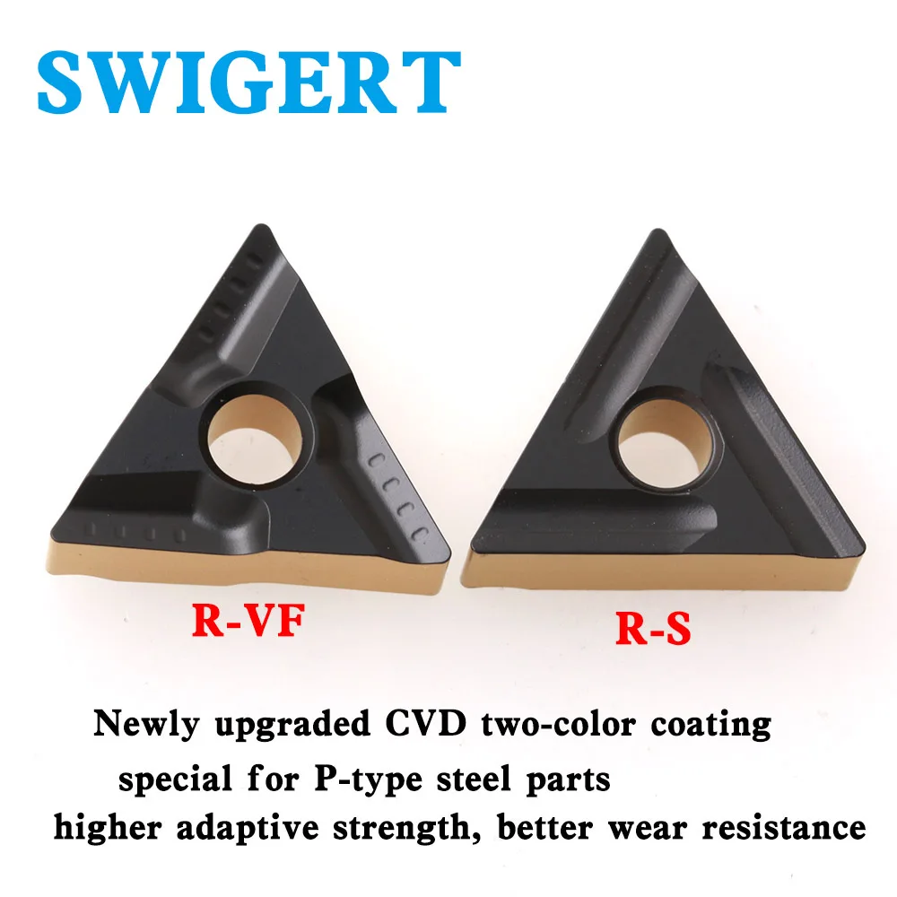 

SWIGERT Genuine High quality TNMG160404R-VF R-S GP1355Double-color CVD coated steel partsNC bladeHigh efficiency and durability