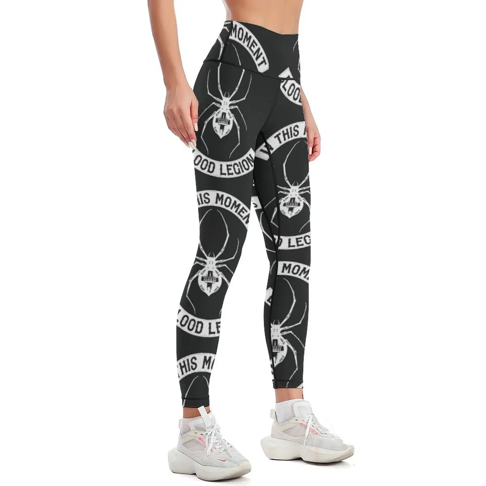 Black in This Moment Widow Mc Blood Legion Leggings fitness set gym harem pants Tight fitting woman Womens Leggings