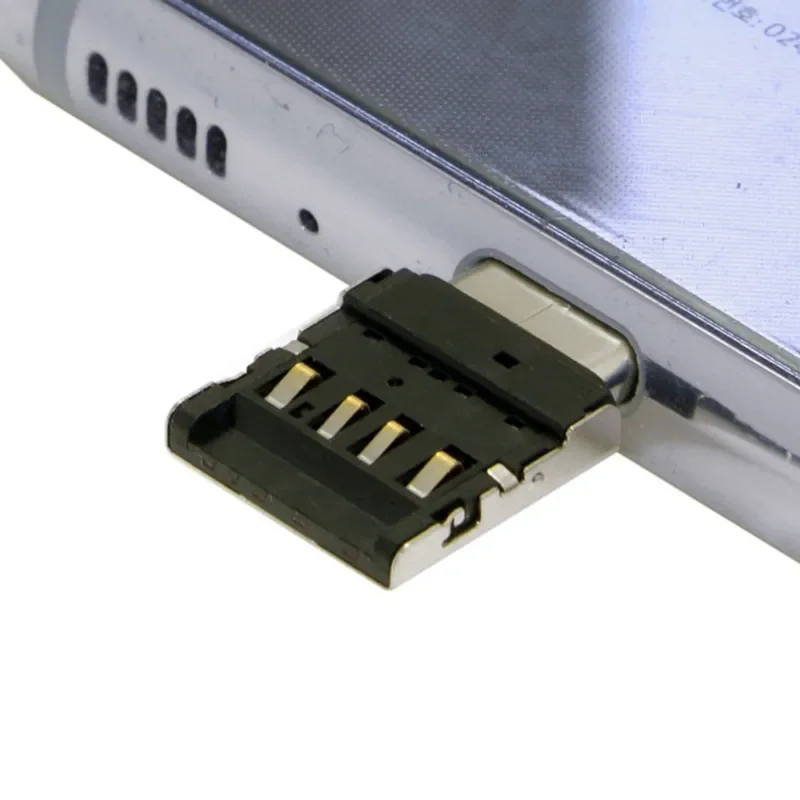 Portable Mini Type-C USB Type C USB-C to USB 2.0 OTG Adapter Connector for Tablet & USB Cable & Flash U Disk