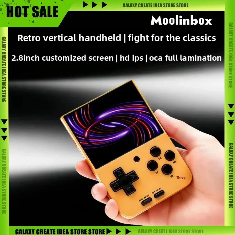 

Moolinbox A10Mini Retro Portable Linux Mini Open Source Game Console 2.8-Inch 640 * 480 IPS 2-Person Online Palm WiFi PSP GBA