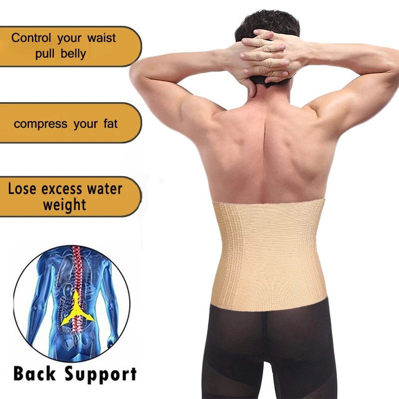 Men Simming Waist Trainer Body Shaper Firm Tummy Control Belt Corset Abdomen Trimmer Weight Loss Strap Shapewear XXS Boys Girdle