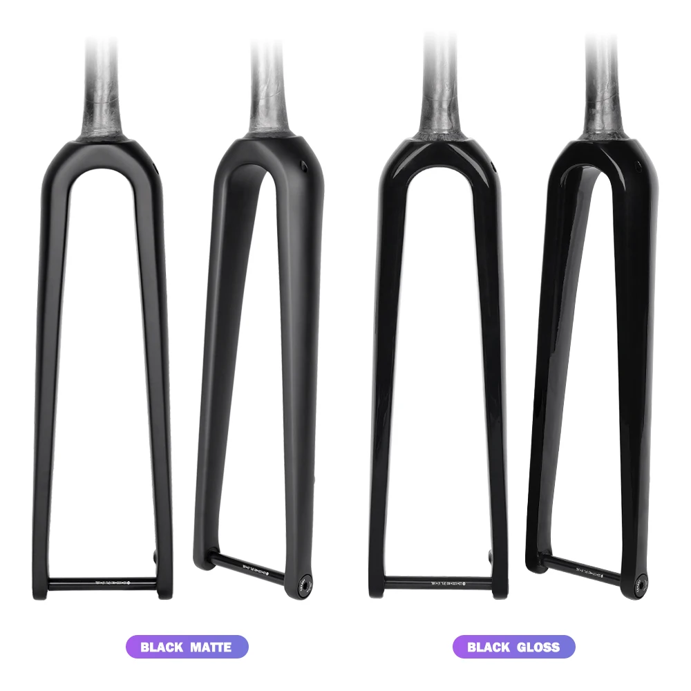 Road Bike Fork 27.5er Tapered Rigid Fork Full Carbon Fiber Bike Front Fork Gravel Bicycle Disc Brake