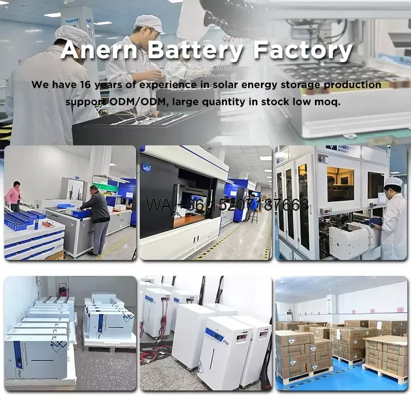 Wmwmnu for Anern 20kw Solar Lithium Battery Pack 15kw 16kw 48v 200ah Home Energy Storage System