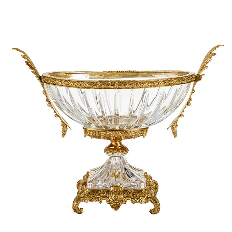 American crystal copper bowls crafts European neoclassical luxury ornaments