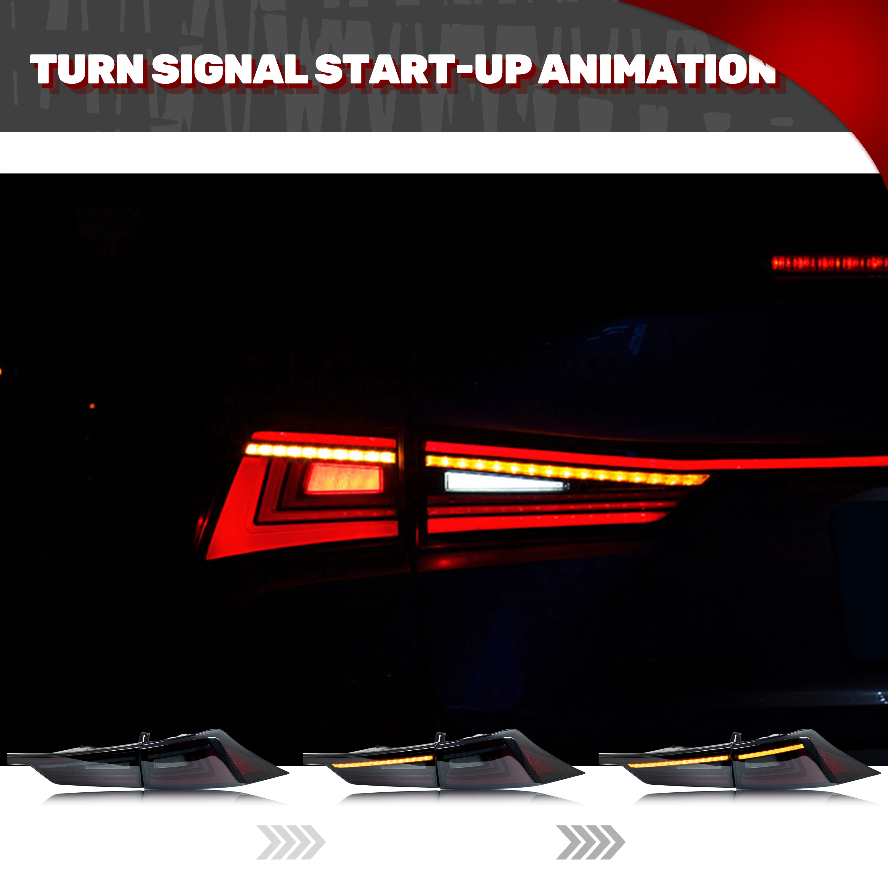 LED Tail Lights Trunk Lamp for Lexus IS250 IS350 ISF IS200t IS300 2014-2020 Dynamic Animation Sequential Turn Signal Rear Lamps