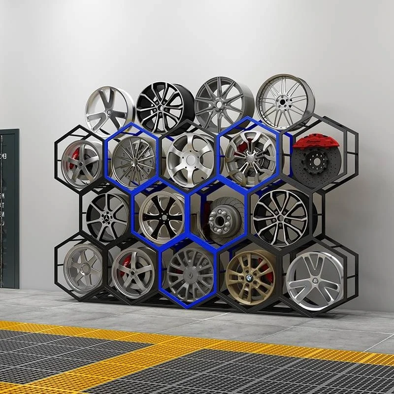 

Car wheel display rack, steel bell display rack, wheel and tire display cabinet