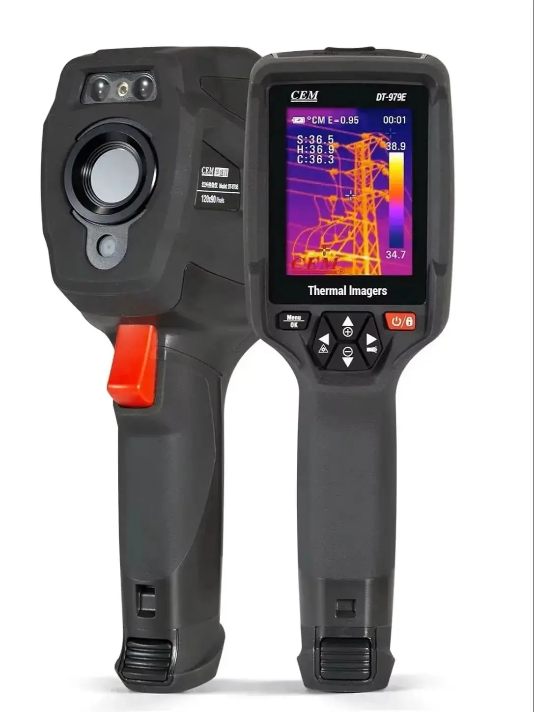 CEM DT-979E Handheld Thermal Imager WIFI 120X90 50Hz 2.8inch -20 to 400 Portable Fault Ground Heating Leakage Thermal Imager