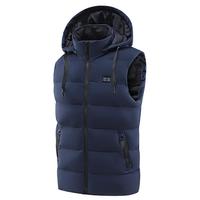 Heated Vest Great Comfortable to Wear Power Bank Needed Safe Wear Firm Hem Heating Vest with Cap for Outdoor