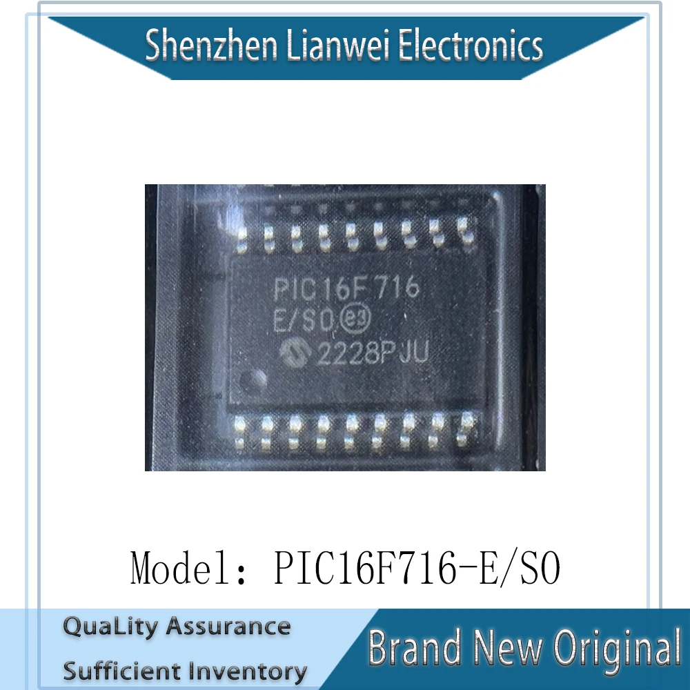 

100% New Original PIC16F716-E/SO PIC16F716 IC MCU Chipset SOP-18