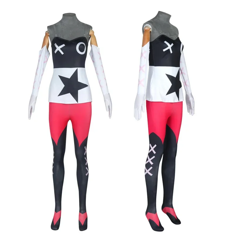 SN88 Vagatha Anime Hazbin Costume Cosplay Vestiti Uniforme Hotel Halloween Party Set Donna Abito Abito Corno Copricapo Halloween Pa