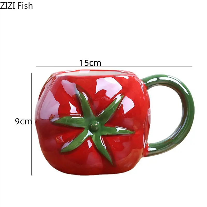 arvest Fruit Ceramic Mug – Artistic Pumpkin, Strawberry & Pineapple Coffee Cup 5