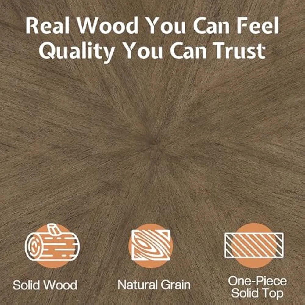 طقم طاولة طعام مستديرة من الخشب الصلب مقاس 46 بوصة لـ 4 أشخاص، 5 قطع من أثاث المطبخ وغرفة الطعام في منتصف القرن مع كراسي مبطنة، Space-Savi