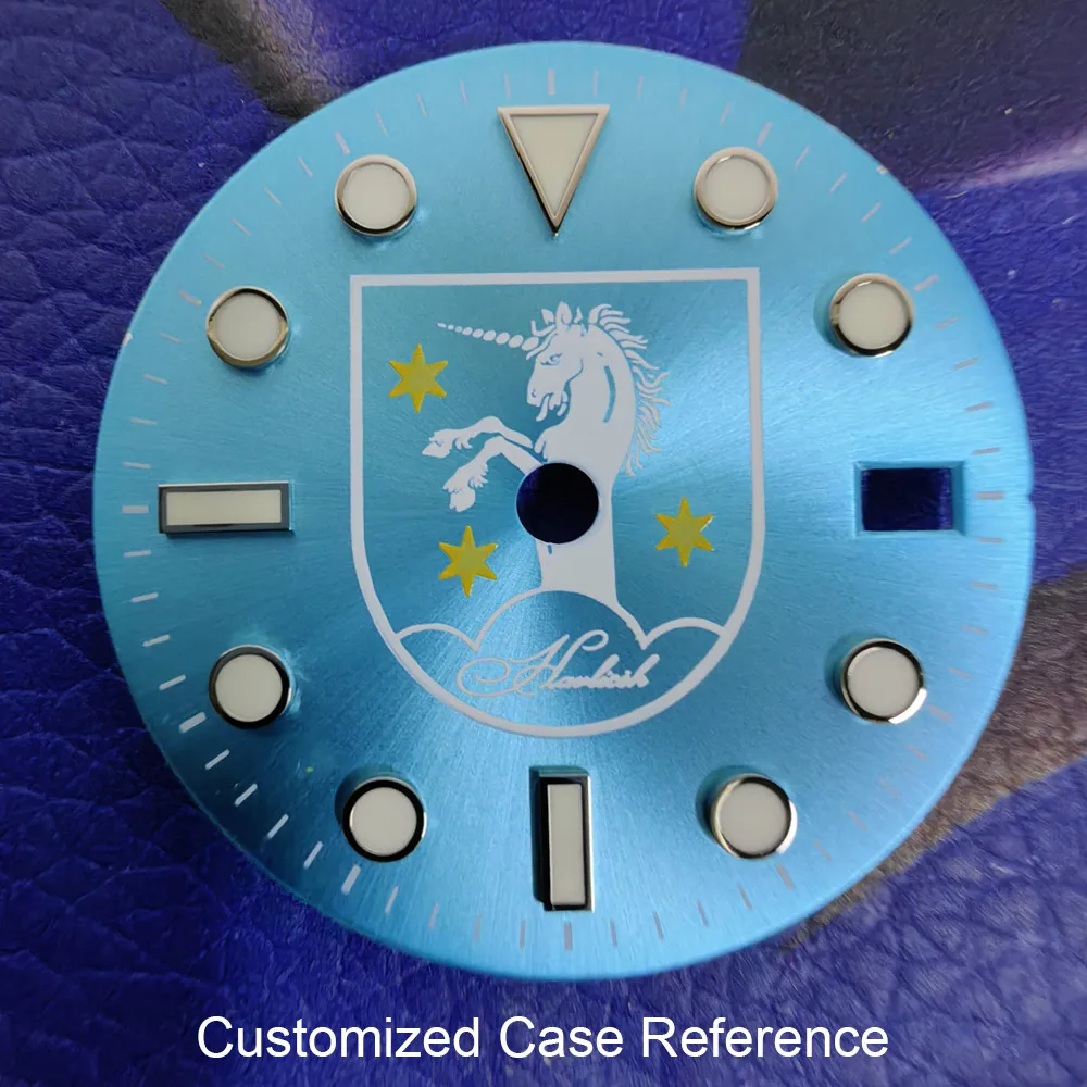 カスタムウォッチ 文字盤と部品 NH-34/35/36 VK-63 パッド印刷ロゴ レーザー印刷ロゴ ステッカーロゴ カスタムネーム/ロゴ