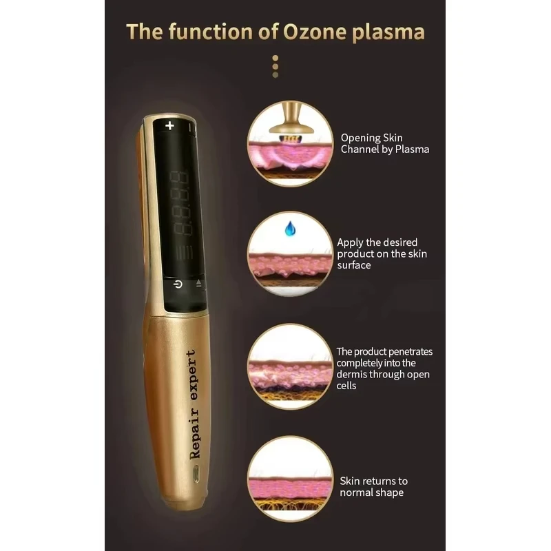 Macchina per la pelle delicata con penna al plasma con fibroblasto dorato per la rimozione delle talpe delle macchie della pelle Macchina per la bellezza dell'ozono al plasma freddo della Corea..