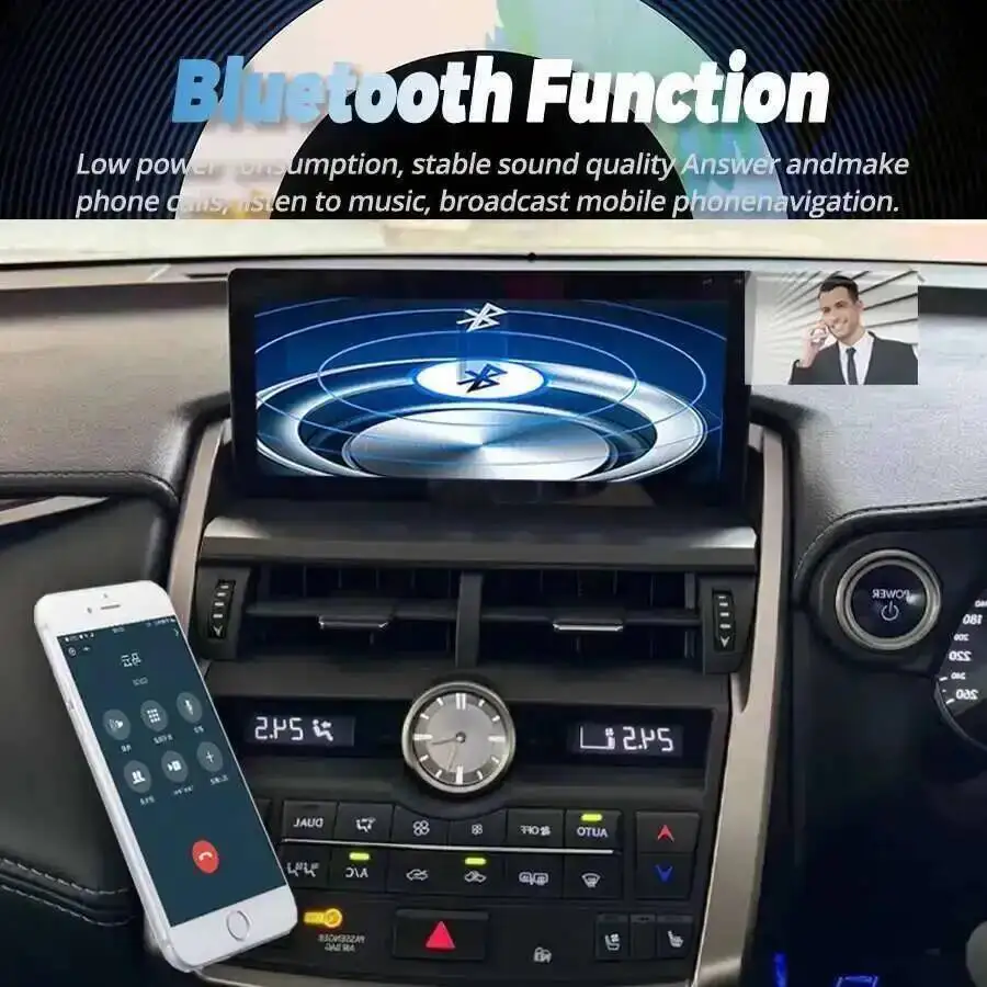 668S Multimedia Video Player Stereo Navi RHD HUFor Lexus NX NX200 NX200T 300h 2014-2017 Android CarPlay BT DSP Radio built-in360