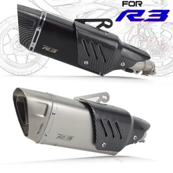 Slip-on for Yamaha R3 R30 MT03 R25 Exhuast Systems Middle Link Pipe Escape M1 Muffler DB Killer Motoecross Accessories Laser Log