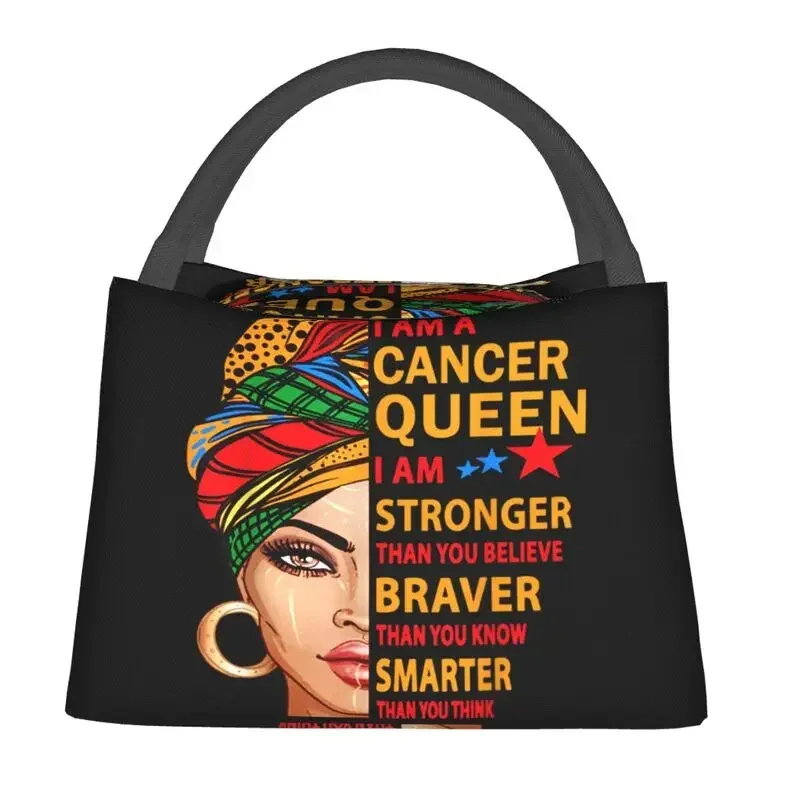 African Gril Black Women Lunch Bag Portable Cooler Thermal Insulated Bento Box For Work School Picnic Food Tote Bags