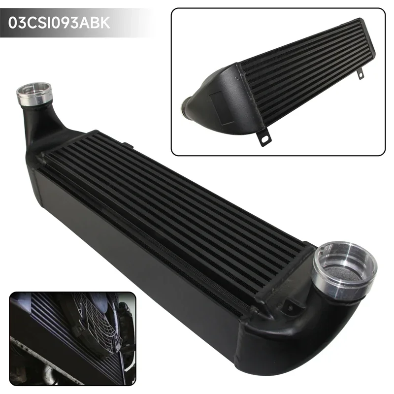 Competição Intercooler Apto para BMW E46, 318d, M47N, 320d, Cd, td, M47N, 330d, Cd, xd, M57N, 2003, desempenho Alumínio, prata, preto