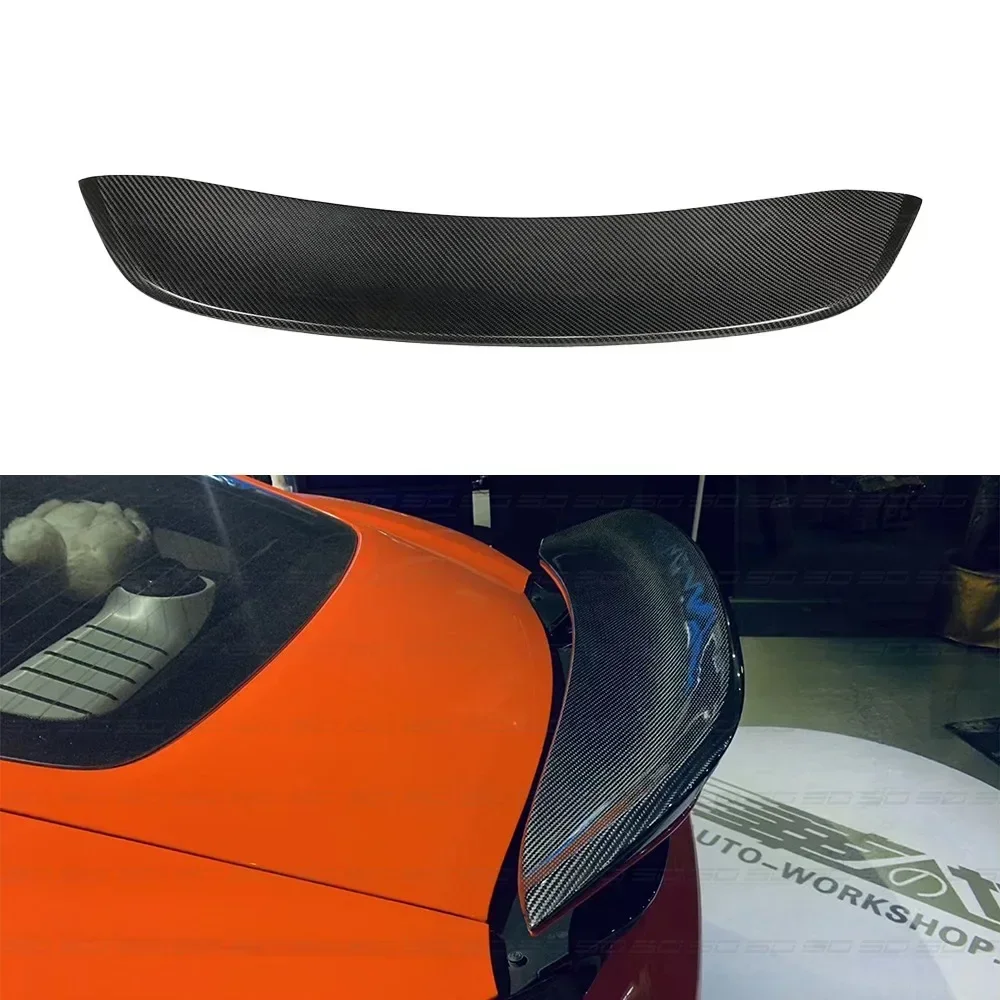 

New! For Porsche Cayman 718 SD Model Dry Carbon Fiber Body Kit Rear Spoiler Ducktail Spoiler Car Accessories Body Kits Trim 3