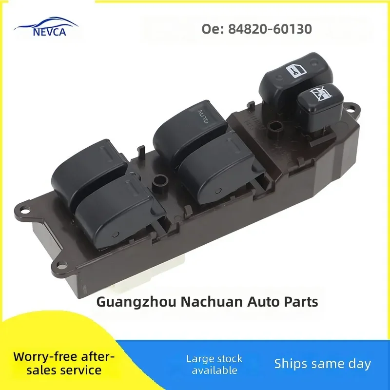 Pour Toyota Land Cruiser 84820-60130 Interrupteur de lève-vitre électrique côté conducteur gauche Bouton de commande de vitre