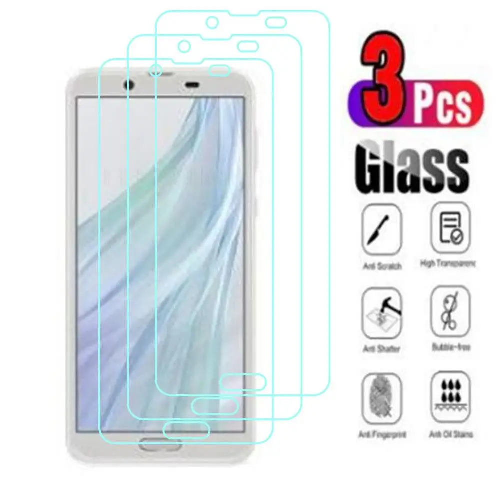 3Pcs 9H Schutz Gehärtetem Glas Für Sharp AQUOS Sense2/SH-M08/SH-01L/au SHV43/ein s5 Screen Protector Schutz Abdeckung Film