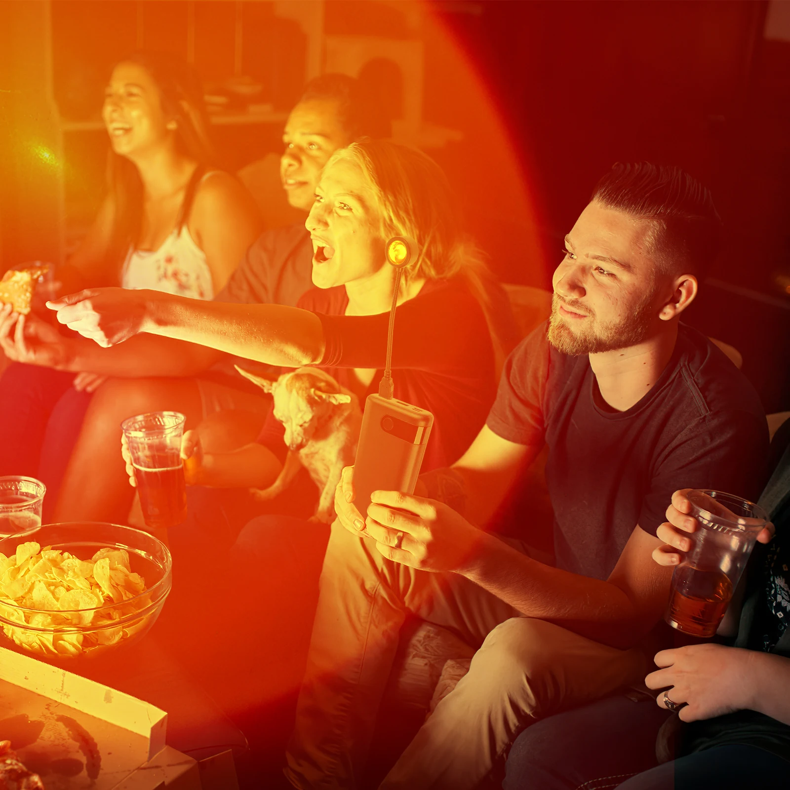 

2pcs Sunset Projection Lamp USB Night Light for Bedroom Atmosphere Light Room Decor Aesthetic Living Decorative Gradient