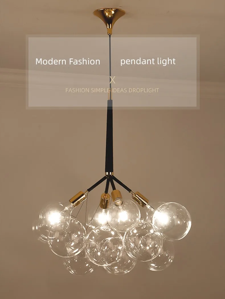Nordic Glass Globe LED E27 Pendant Lights