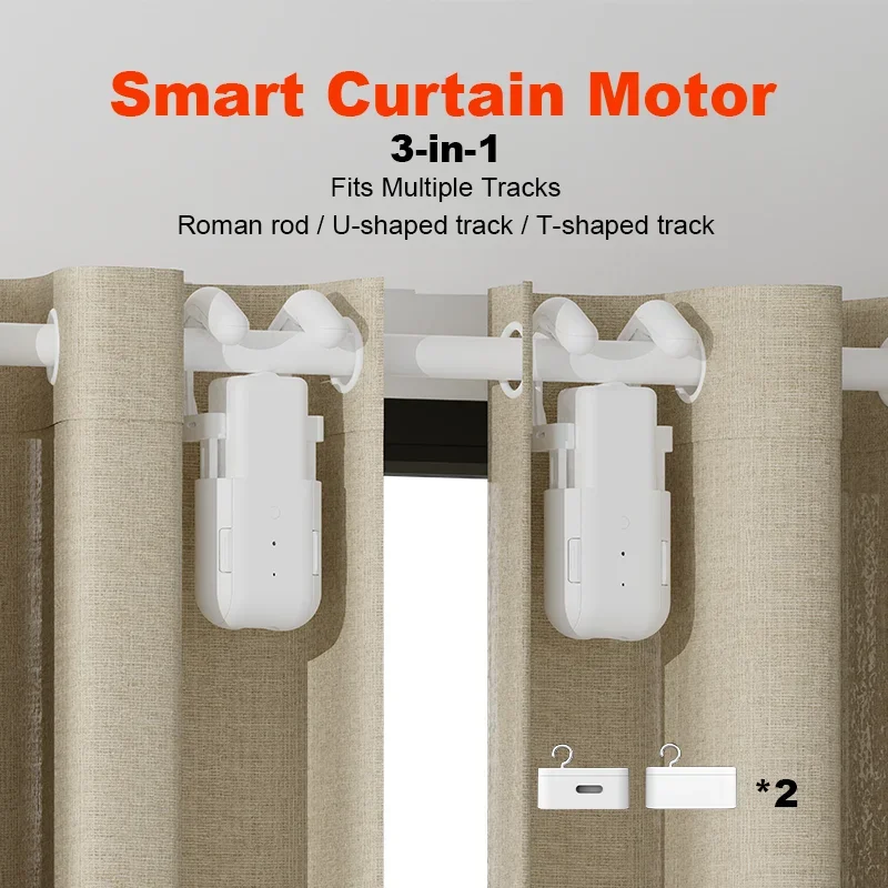 Smart Curtain Motor  WiFi APP  Remote Control Automatic Electric Curtain Driver, Smart Home Automation Curtain System ，For Tuya